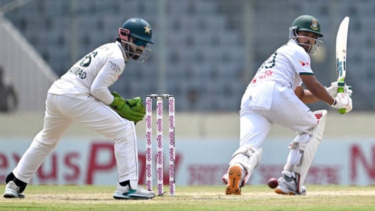 Shanto’s 87 Powers Bangladesh to 268-Run Target Against Pakistan in Dhaka Test