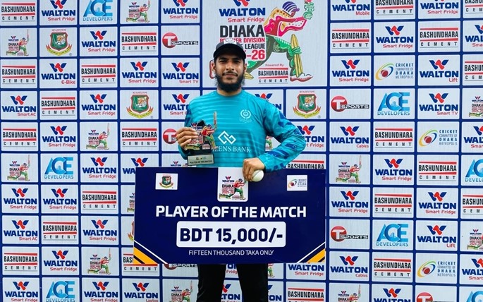 Mrittunjoy Six-Wicket Haul Powers Mohammedan to 10-Wicket DPL Win