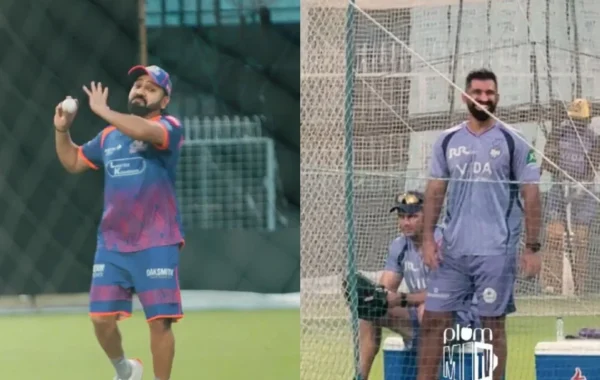 watch rohit sharma hilariously copies kkr coach abhishek nayars bowling action