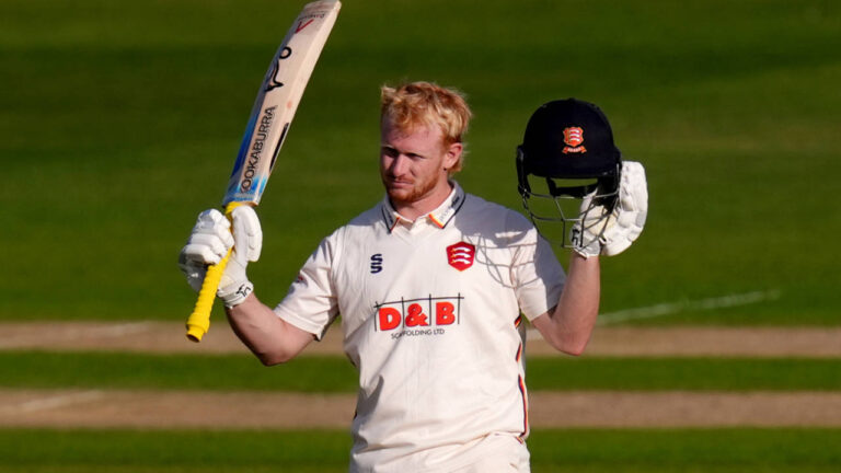 Jordan Cox celebrates Test call-up with unbeaten 184 for Essex